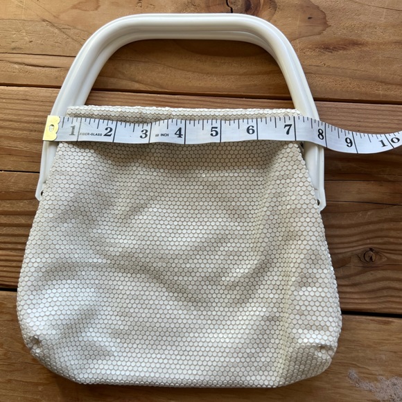 White Vintage Mech Cloth Clutch - Picture 2 of 11